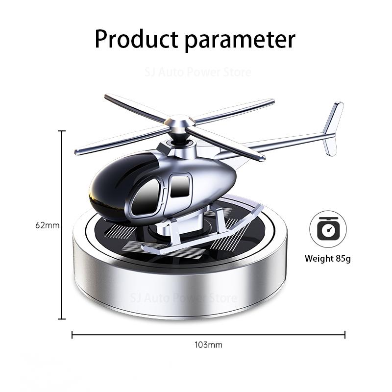 Solar Car Air Freshener Helicopter Fragrance Auto Flavoring Supplies Interior Accessories Propeller Rotating Perfume