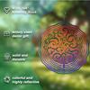 360 Degree Hanging Hook 10 Inch Metal Wind Spinner Vibrant Rainbow Art Design for Garden Patio Balcony Decor All Season Outdoor Gift