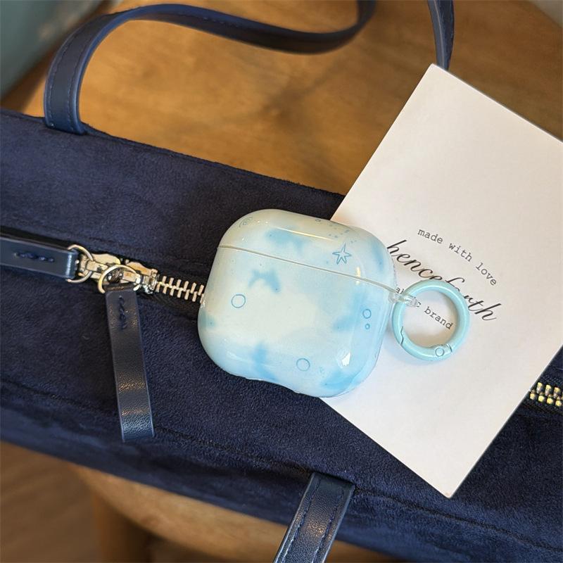 Smudge blue fish AirpodsPro1 earphone case for Apple 1/1/1/1st generation wireless bluetooth case