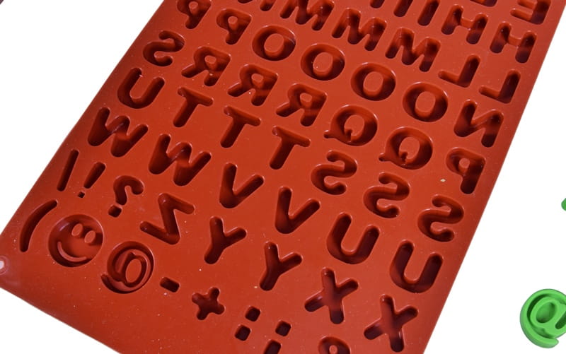 Silicone Mold for Chocolate and Alphabet Letters