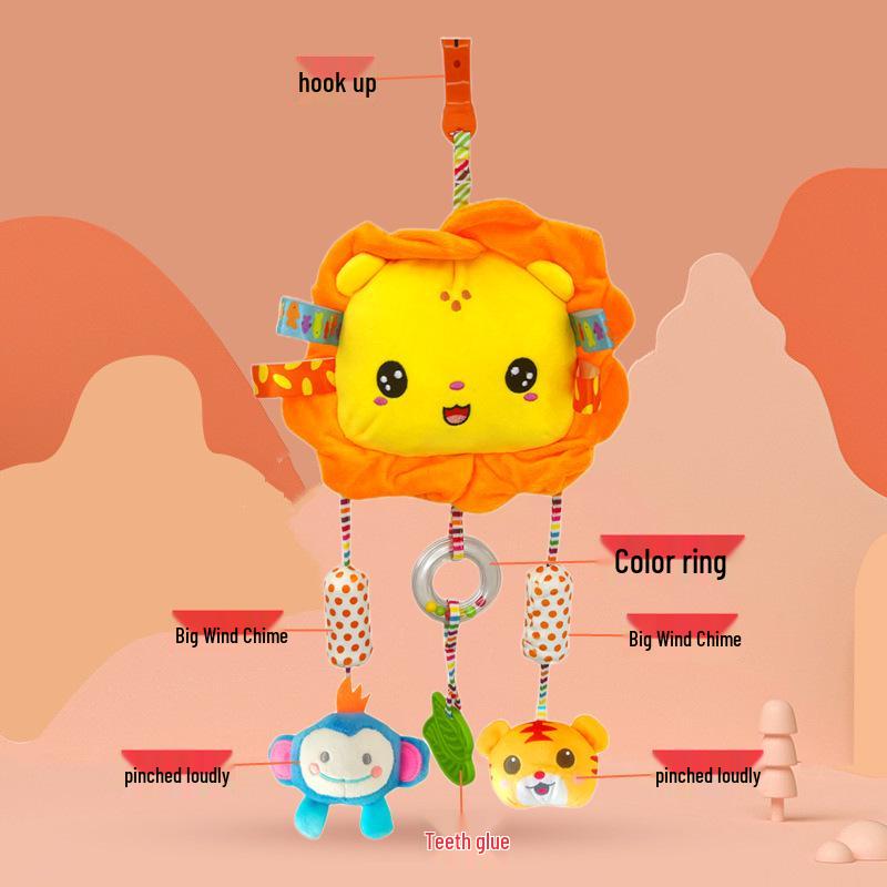 Beijiali Rainbow Stroller Pendant Wind Chime - Educational Newborn Baby Toy (0-1 Year)