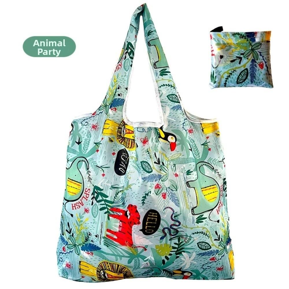 Printed Design Folding Shopping Bag Large Size Foldable Grocery Bag for Storage