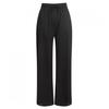 Shop Women S Melange elaStic waiSt Straight Track pantS Black Pic Wpt 21065