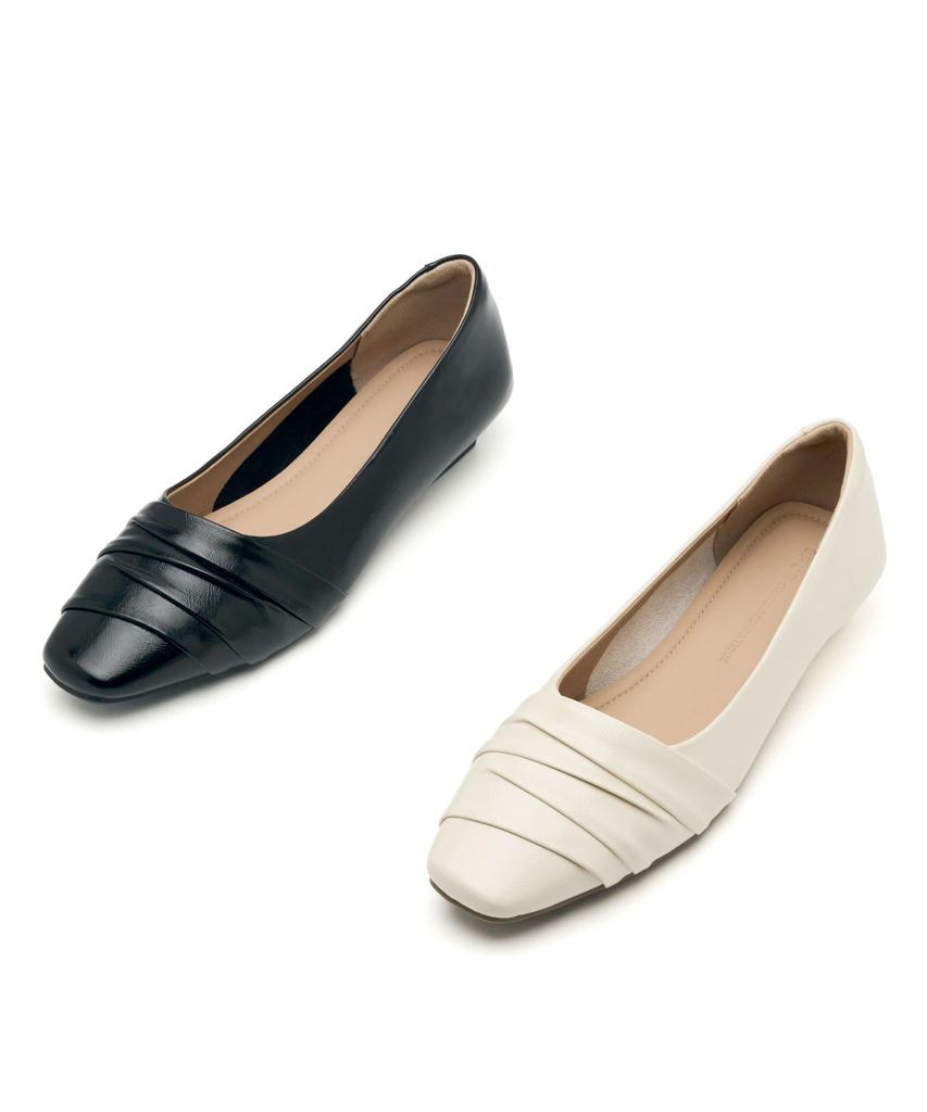 Spur Cathrine Soft Pleats Pumps 3Cm -Ws9029 (2Color)
