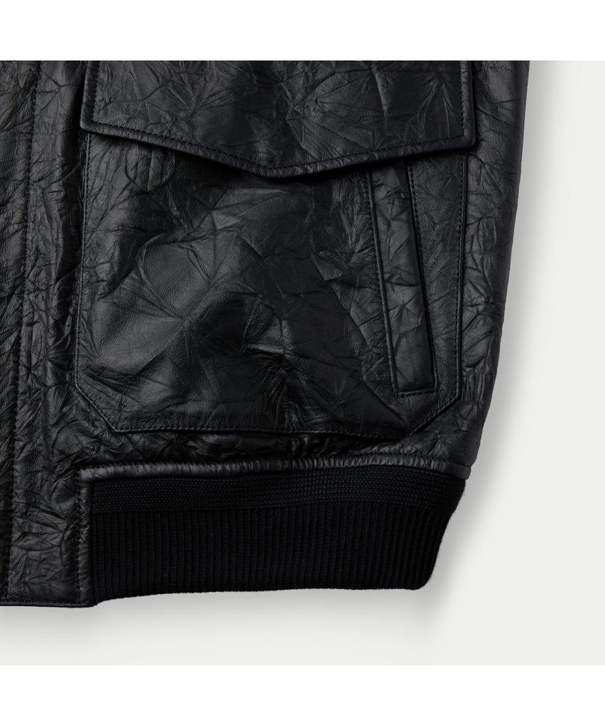 Series Cracked Blouson Leather Jumper Sauds26201Bkx