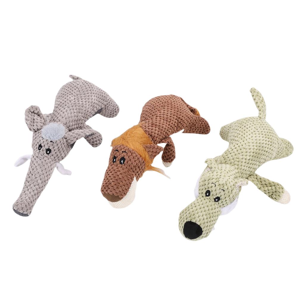Puppy Squeaky Chew Toy Pineapple Patterned Fleece Puppy Chew Plush Toy for Home and Outdoor