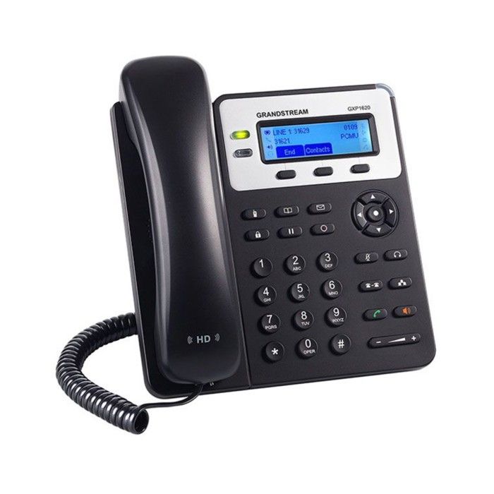 VoIP Phone - GRANDSTREAM - GXP1620 - HD Audio - Backlit LCD Screen - 500 Contacts