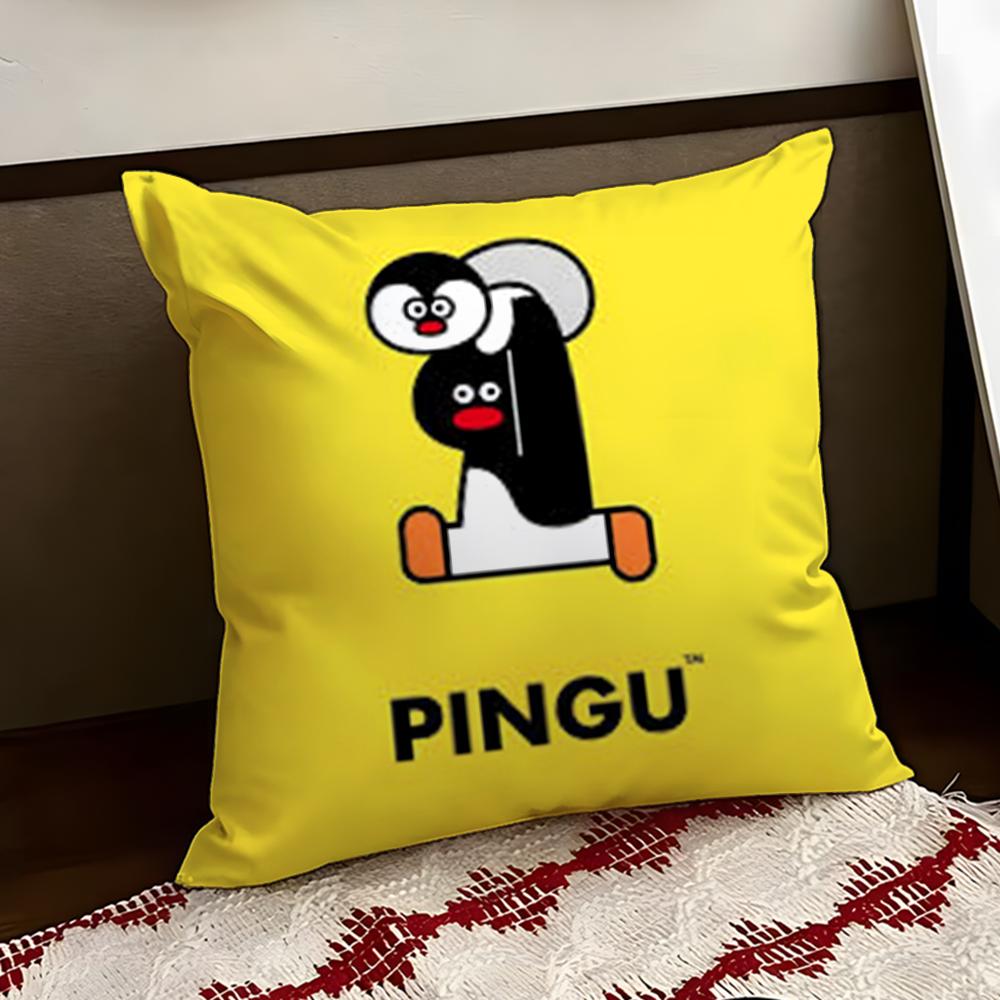 Cartoon Cute PPingu Cushion Cover Reversible Soft Durable Pillow Cover Home  Car MultiScene Use for Daily Comfort