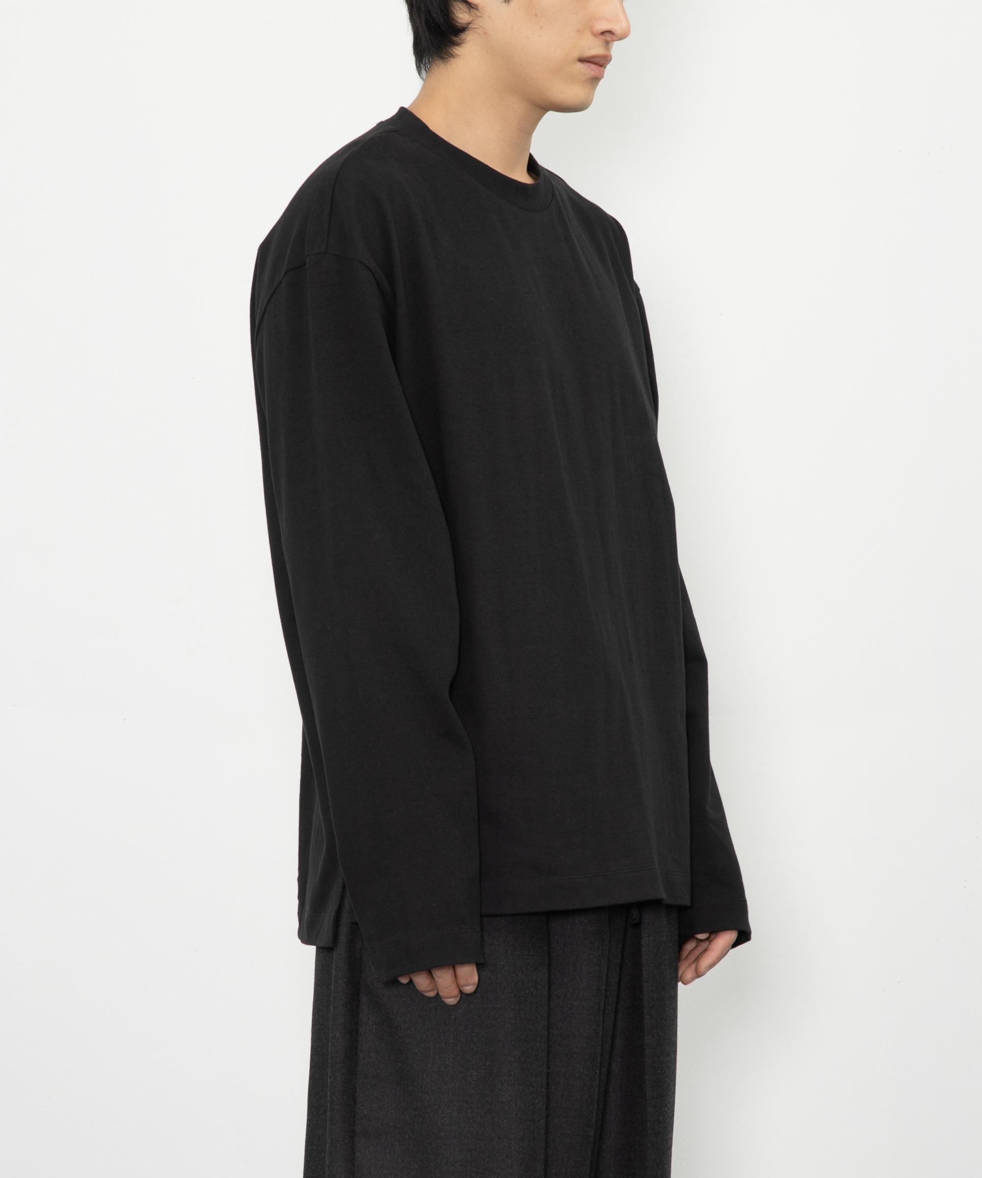 Row To Row Mrt031 Brushed Cotton Oversized Long Sleeve Tee (Suede Black) Black/Ii/L
