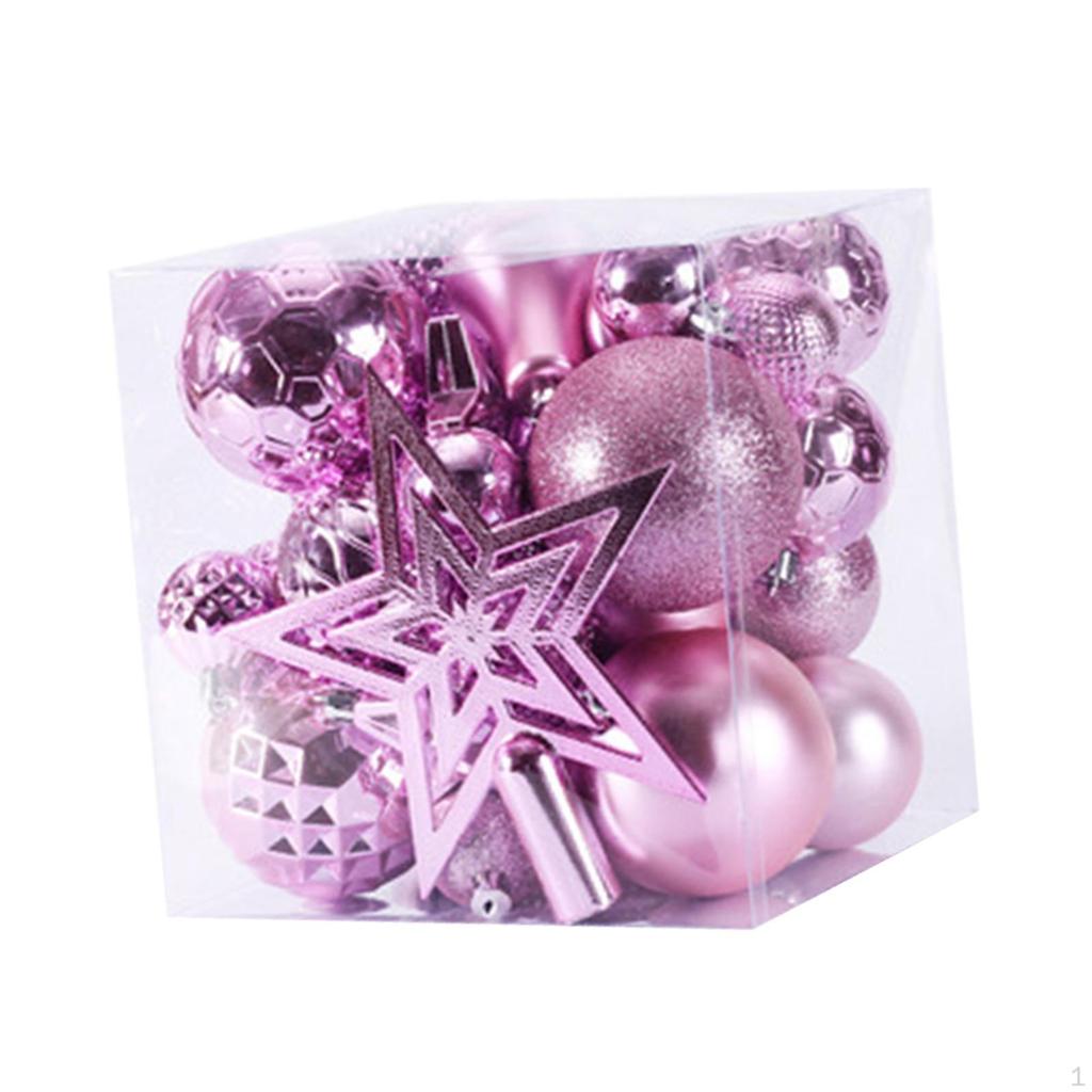 Christmas Balls Ornaments Hanging Decorative Bauble Shatterproof Tree for Wedding