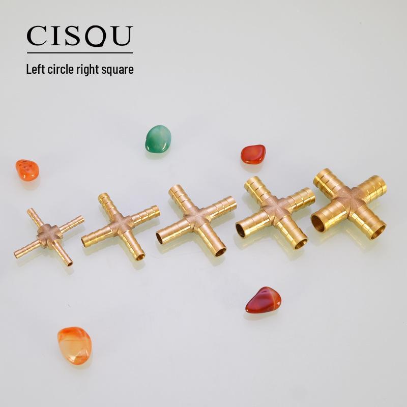 Brass Pagoda Head 4-Way Gas Hose Connector (4-19MM)
