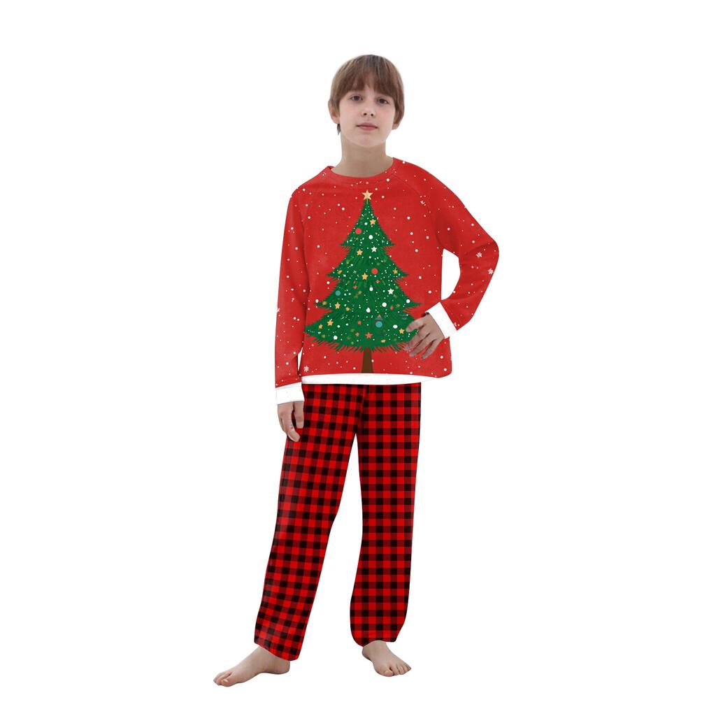 Passende Familiensets mit Weihnachtsmotiven, Langarmshirts und Hosen