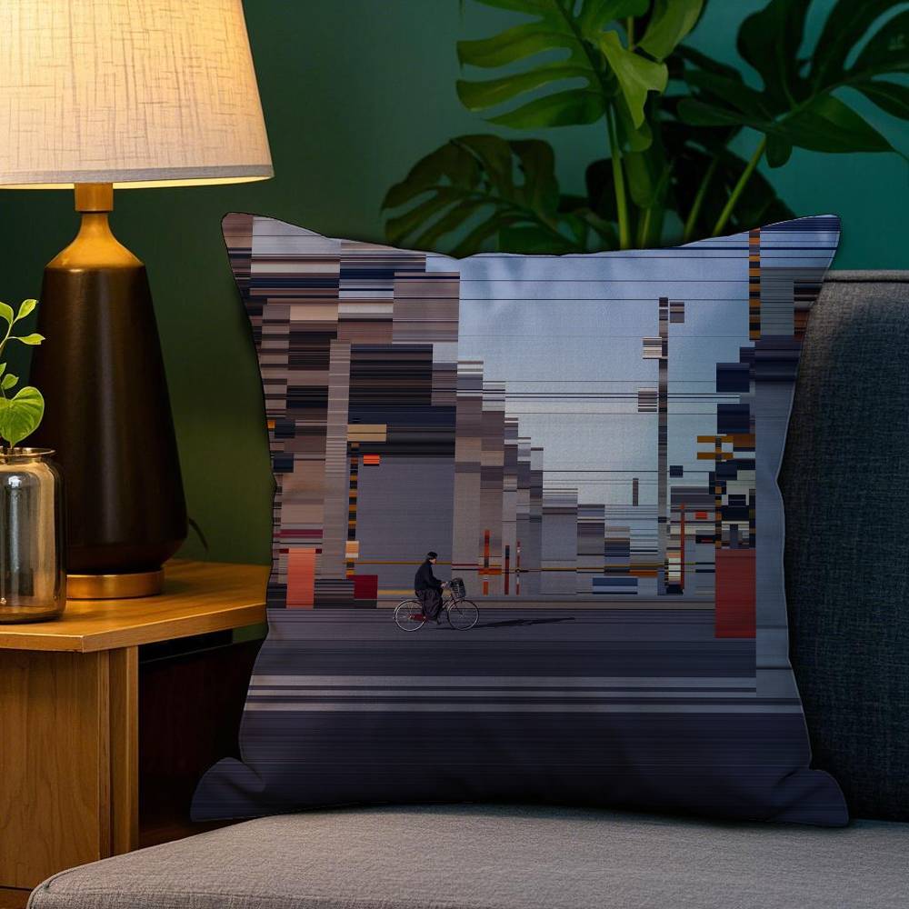 World Premium Printing Pillow Case Sofa Living Room Bedroom Double-sided Printing Square Cushion Nap Time Pillow Case