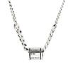 European And American Port Style Design Spring 925 Sterling Silver Retro Cylindrical Letter Clavicle Chain Necklaces TYB379