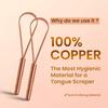 PUREXA Copper Tongue Cleaner with Ergonomic Q Handle (Pack of 2), 100% Food Grade Pure Copper Tongue Scraper for Fresher Breath