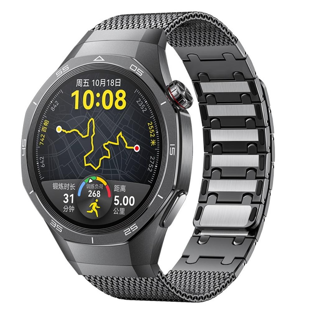 Luxury Magnetic Mesh Stainless Steel Band for Huawei Watch GT5 Pro 46mm Seamless Quick Release Replacement Strap
