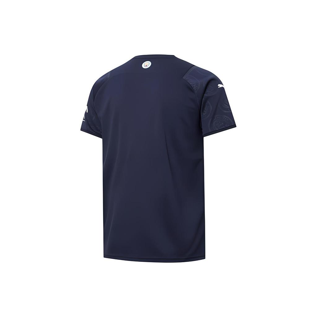 Puma Manchester City Away Short Sleeve Soccer Jersey Fan Edition 21/22 Season Men Tops Blue 759219-03