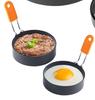 Pro Round Pancake Mold with Egg Ring Nonstick Stainless Steel Breakfast Maker Tool for Crepes Home & Commercial Use Cooking Mold