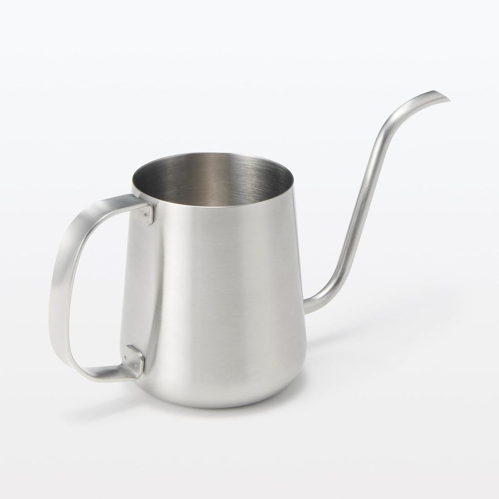 MUJI Stainless Steel Drip Pot with Graduated Coffee Maker, MDP74A3A