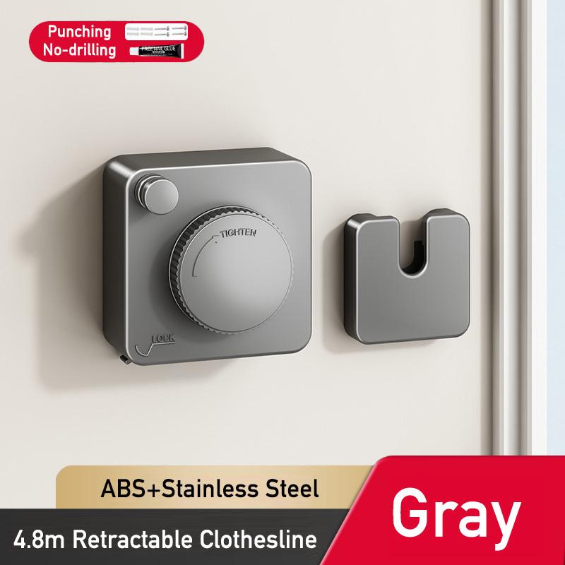 

4,8 м нержавеющая стальная веревка выдвижная бельевая веревка выдвижная бельевая веревка на стене квартира туалет автофургон лошадь для сушки белья серый