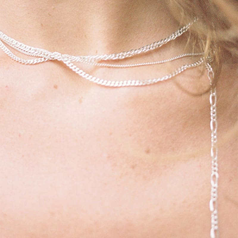 OURPIERRE HAILEY CHAIN NECKLACE SILVER