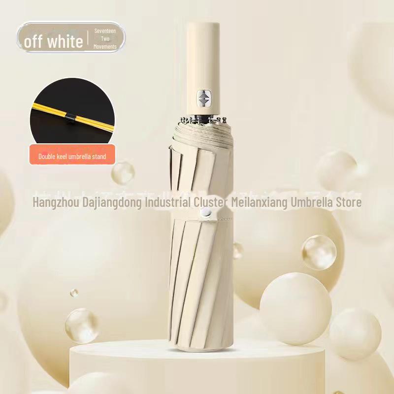 Umbrelă automată pentru femei cu 72 de oase: Rezistent la vant, protectie UV, soare si ploaie Dubla utilizare.