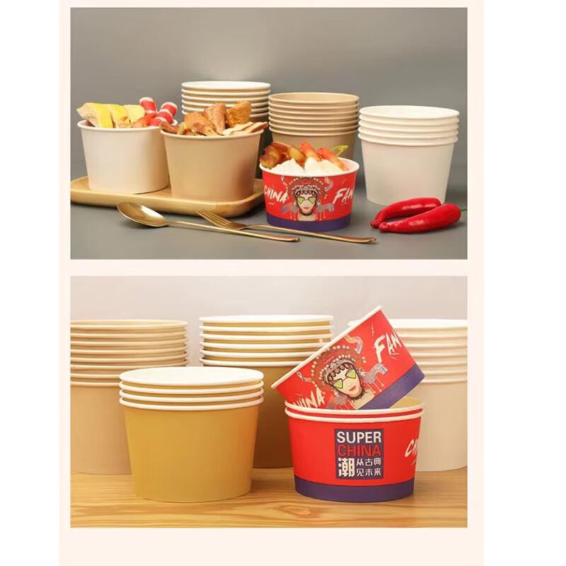 Disposable Food Grade Bamboo Pulp Bowls with Lids