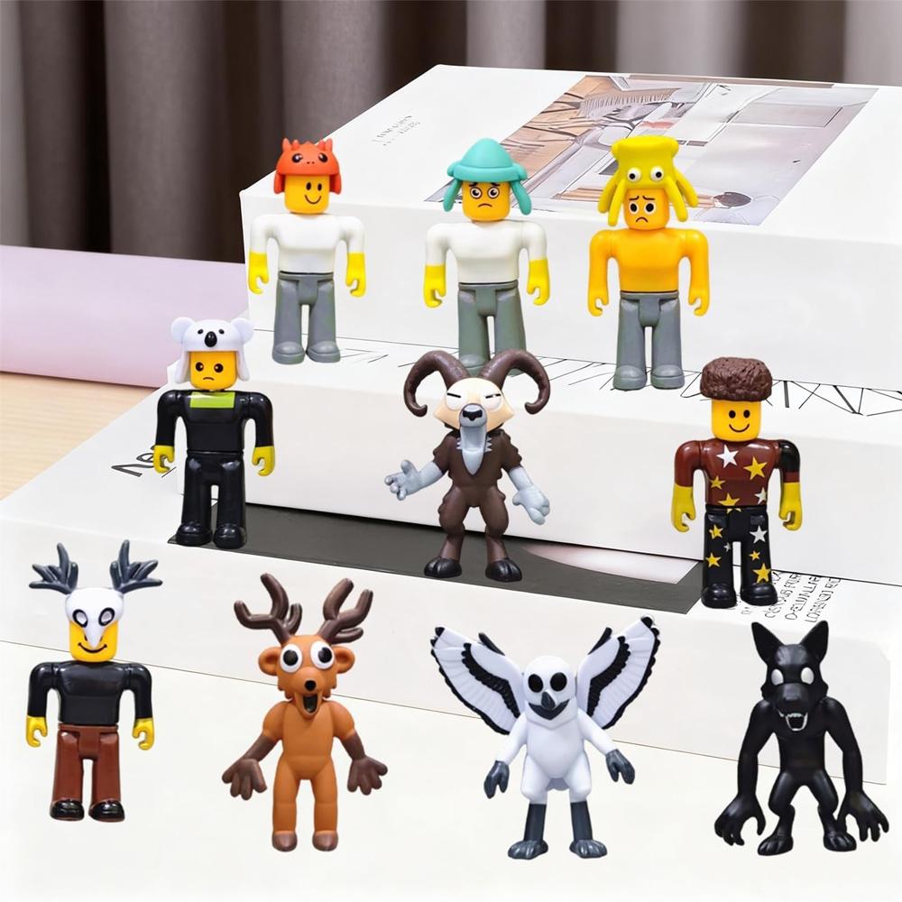 99 Nights in The Forest Action Figure Toys 10 Pcs The Deer Owl Ram Monster Figures for Game Fans for Kids Collectors