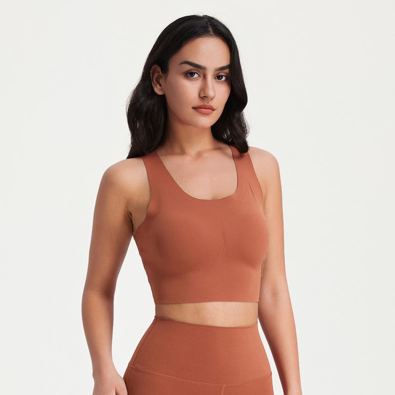 

Seamless Fitness Yoga One-Piece Shockproof Sports Bra Vest Medium