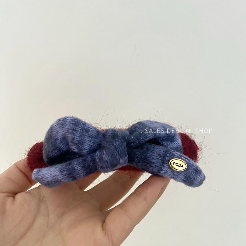 

Korean Style Wool Bow Hair Clip: Light Luxury & High-Class Feel