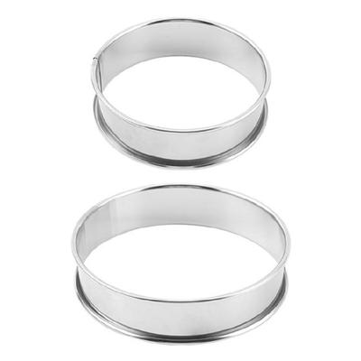 Einfaches Entformen Backringe Tarteformen Professionelle Edelstahl Runde Backringe Kuchenform für Tartes und Eier