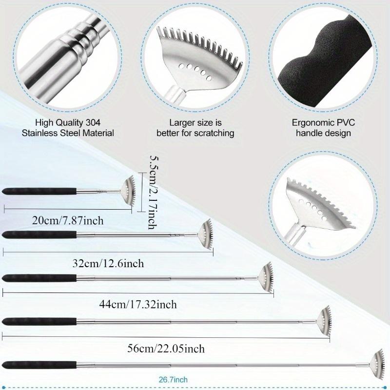 Professional 15-Prong & Paw Grip Massage Set – Textured Stainless Steel Back Scratcher and Pet Cleaning Brush, Ergonomic Dual