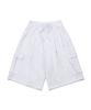 CHAMBROS Cargo Pocket One-Pleat Bermuda Sweat Shorts [White Melange]