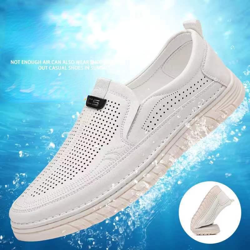 

Модные мужские летние туфли с перфорацией из коровьей кожи, модные повседневные туфли на весну и осень, новые дизайнерские туфли для вождения, мужские 38