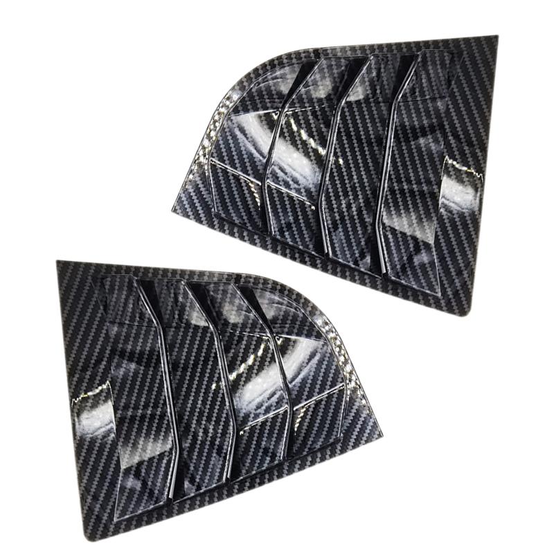For KIA Forte K3 2013 2014 2015 2016 2017 2018 ABS Rear Window Louver Scoop Cover Side Vent Trim Car Adhesive Accessories Parts