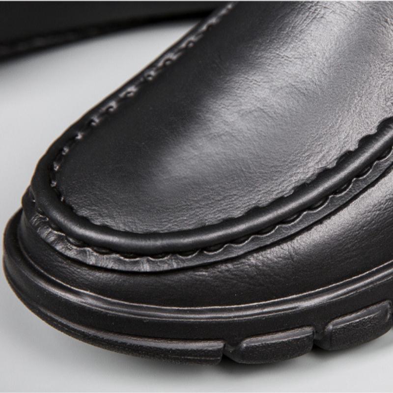 Mode Leder Herren Freizeitschuhe Rutschfeste EVA Kochschuhe Herren Wasserdichte Slipper Komfort Weichsohlige Herren Fahrschuhe Übergröße