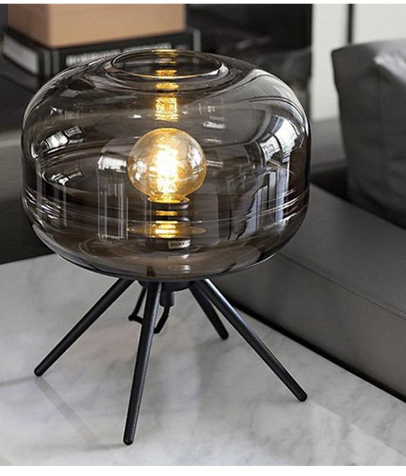Nordic Modern Glass Table Lamp - Creative, Decorative Lighting for Living Room, Bedroom, or Bedside.