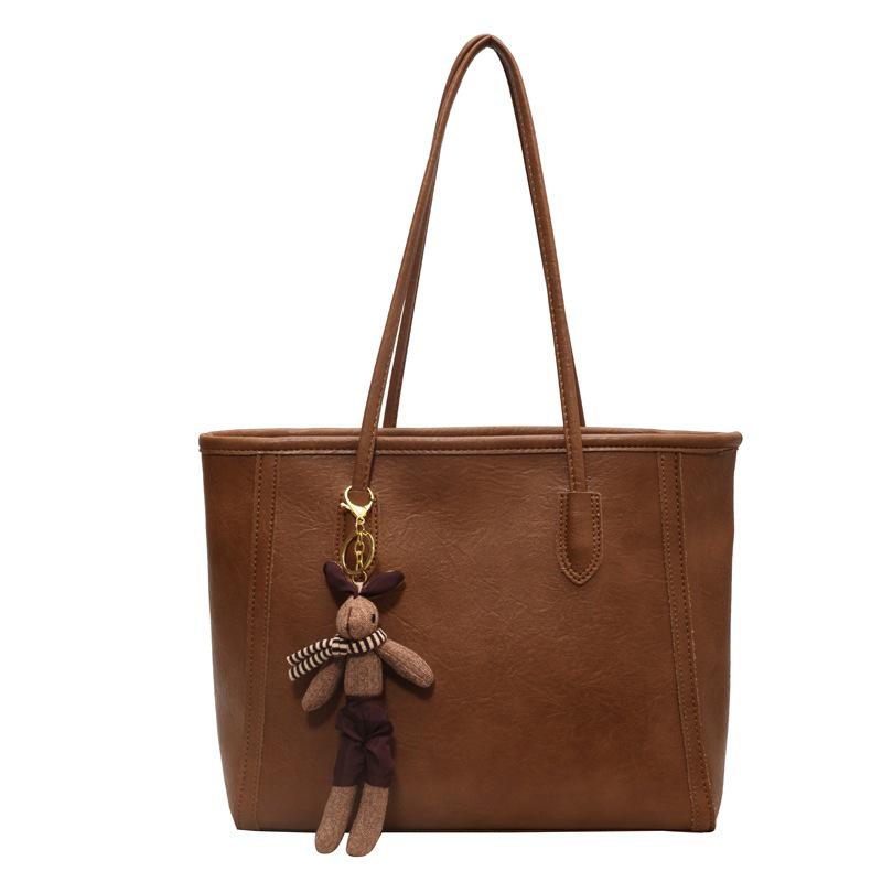 Autumn/Winter 2025 Large Capacity Retro Shoulder Tote Bag for Women