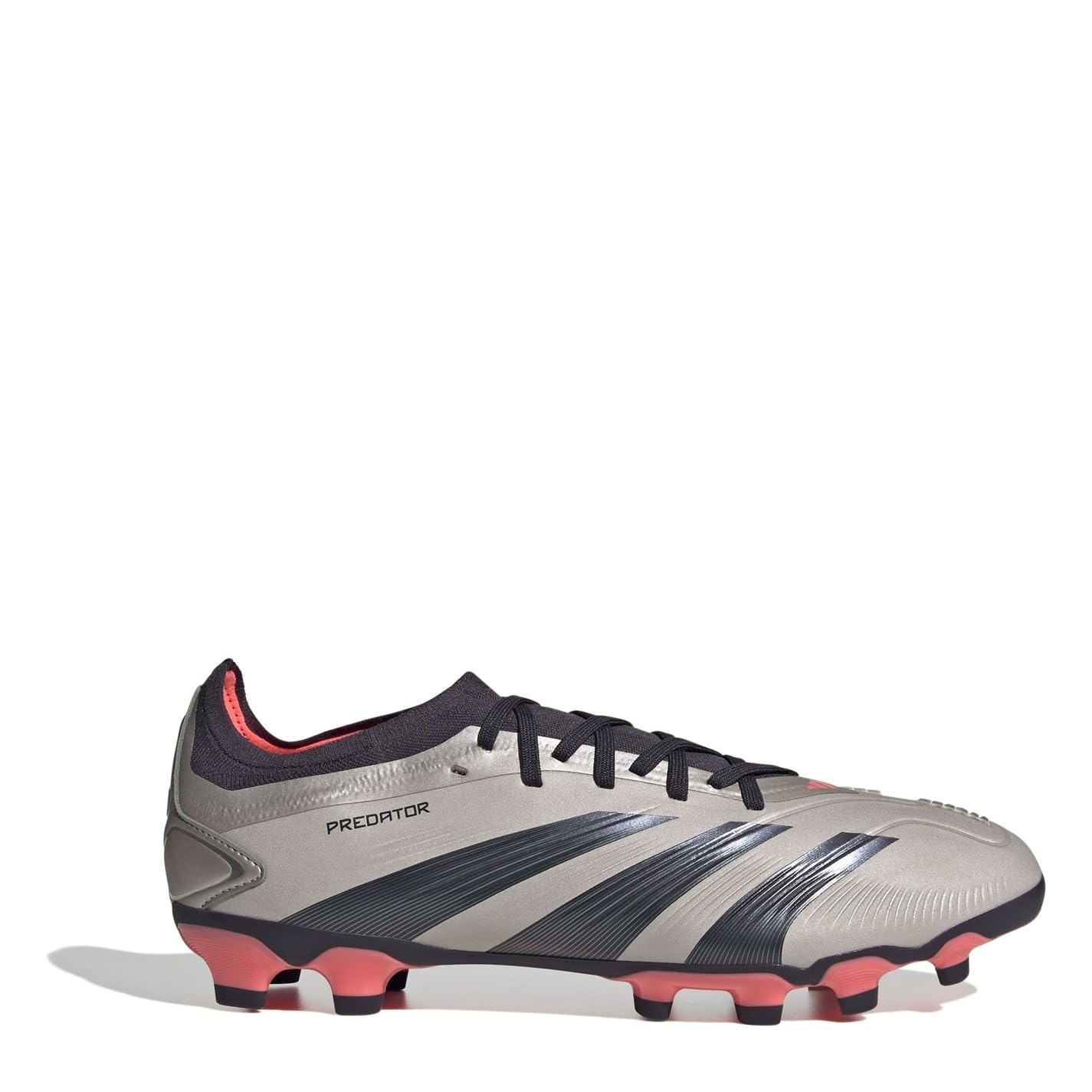 

Adidas Predator Pro NIS07 Soccer Platinum Size cm HG/AG Cleats, Metallic/Aurora Black/Turbo (IF6370), 25.5