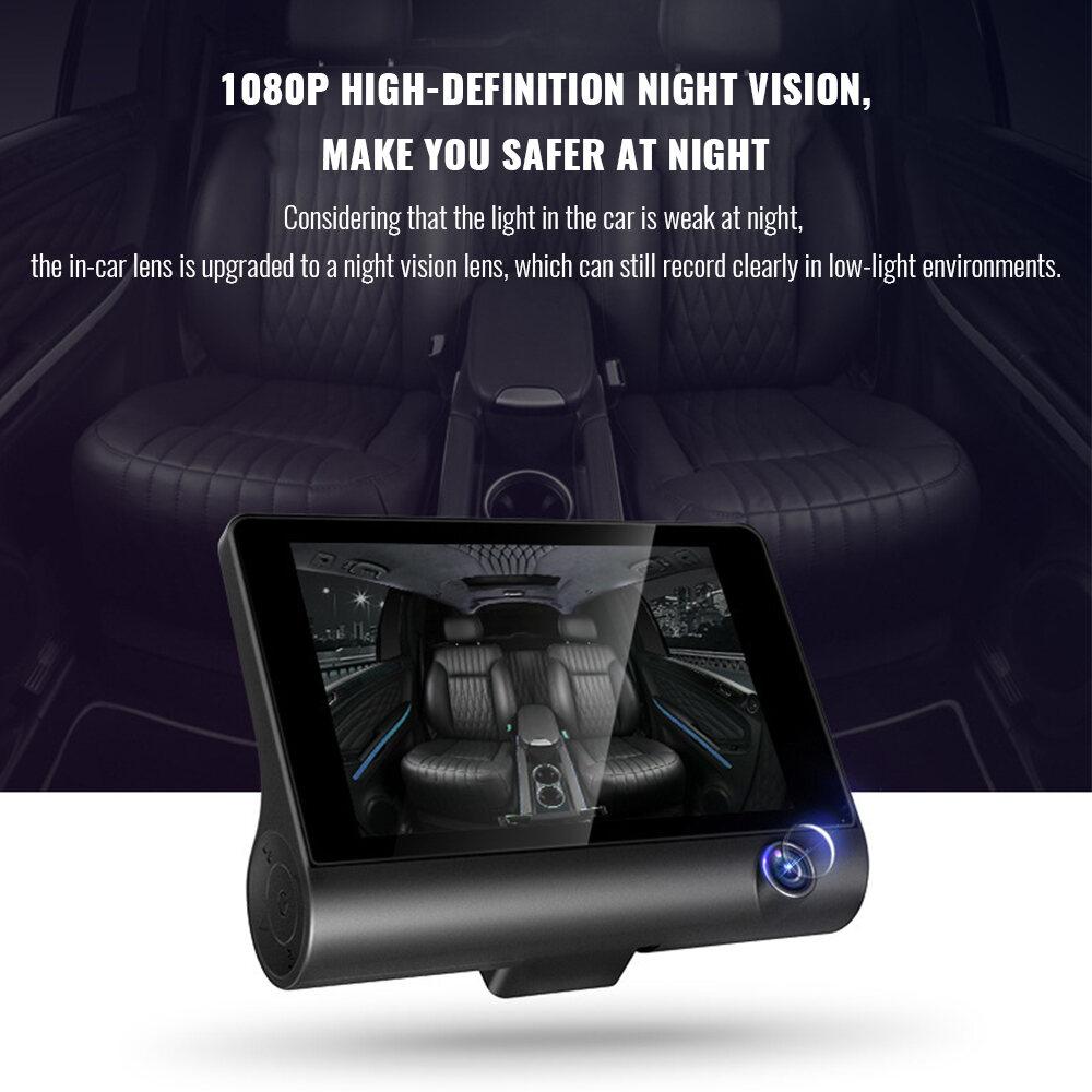 Ten-Year Warranty Dash Camera For Car Dashcam Front And Back With Night Vision 360 Reverse 3 Camera 1080p Hd 4.0 Inch