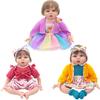 3 Sets Baby Doll Clothes and Accessories for 20-22 Inch Dolls, 9 Pcs Fashion Clothes Dresses Outfits Including Doll Dress Coat Outfits, Headbands,