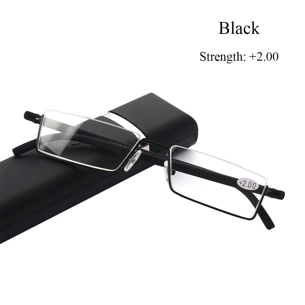 Vision Care Portable TR90 Reading Glasses Semi Rimless Reader Eyeglasses Half Frame