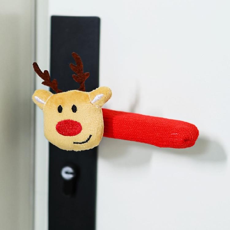 Santa Door Handle Decoration Soft Padded Design For Holiday Safety Festival Home Office Christmas Decors