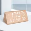 Perpetual Calendar Alarm Clock Wooden Thermometer Calendar Week Digital Electronic Clock Intelligent