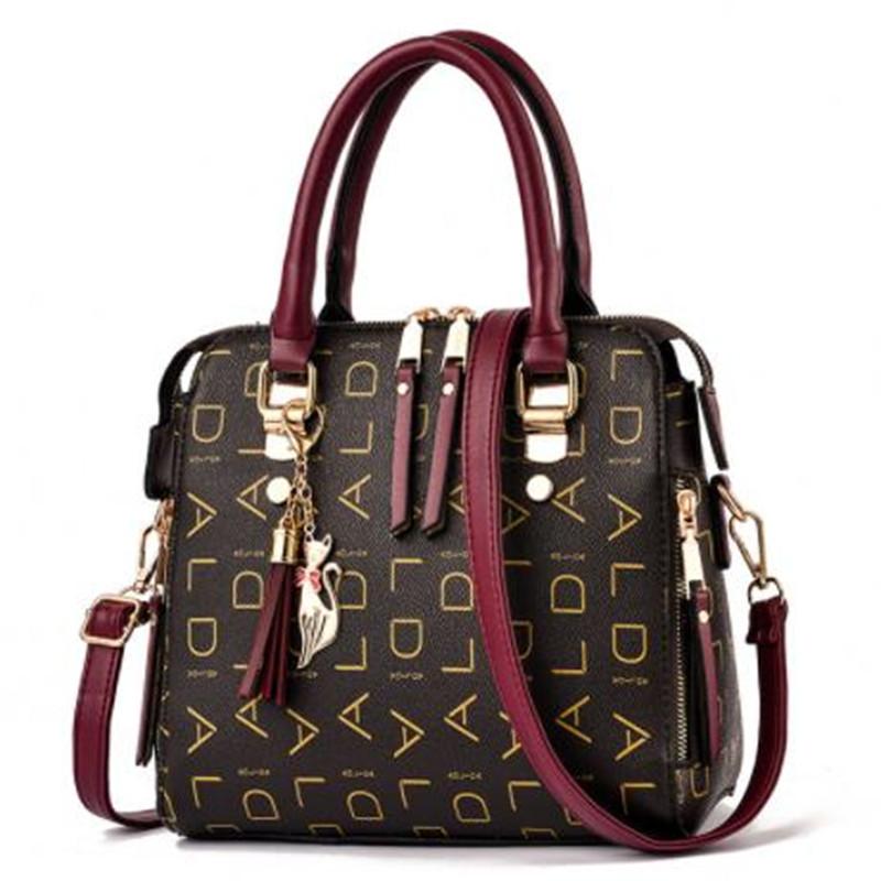 

Женские сумки класса люкс через плечо для женщин модные дизайнерские кошельки тоут мягкая сумка через плечо из искусственной кожи 24X13X23CM фиолетовый