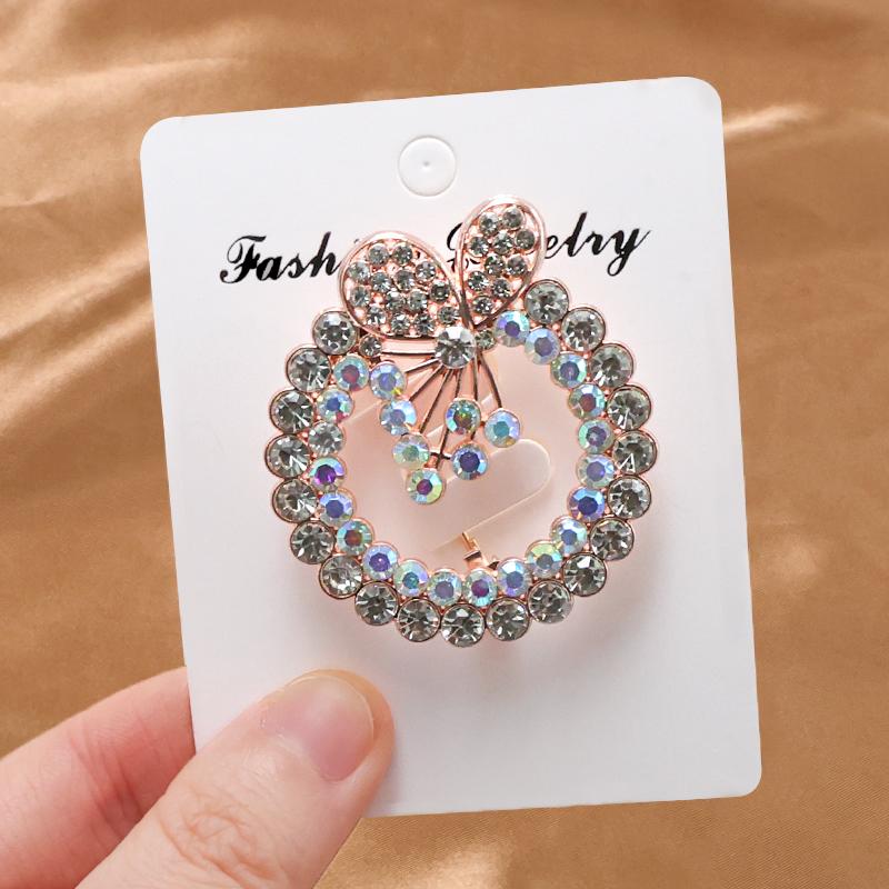 Garland Colored Diamond Brooch Women's High-end Metal Corsage Suitable for Clothes Backpacks Scarves Accessories Brooches