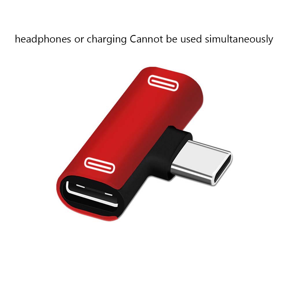 USB C Splitter Type C Male To Dual Type C Female Earphones Charger Adapter Splitter Converter