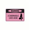Shopaholic Warning Funny Metal Tin Sign 11.8x7.9 Inch Retro Wall Art Room Cafe Bar Home Decor Gift Birthday Graduation