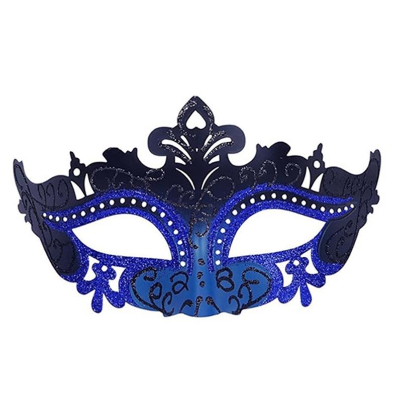 2Pcs Masquerade Mask for Men Women, Glitter Butterfly Eyemask Masquerade Half Face Cover Masquerade Costume Decoration