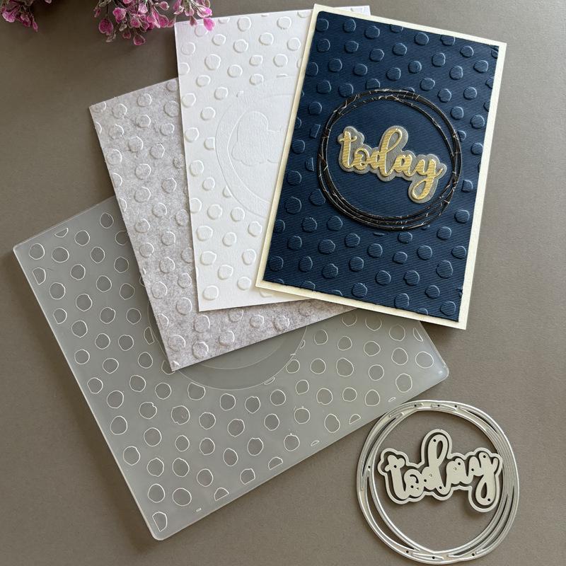 Embossing Template: 2D Thin Plastic Texture Plate for DIY Card & Diary Crafting